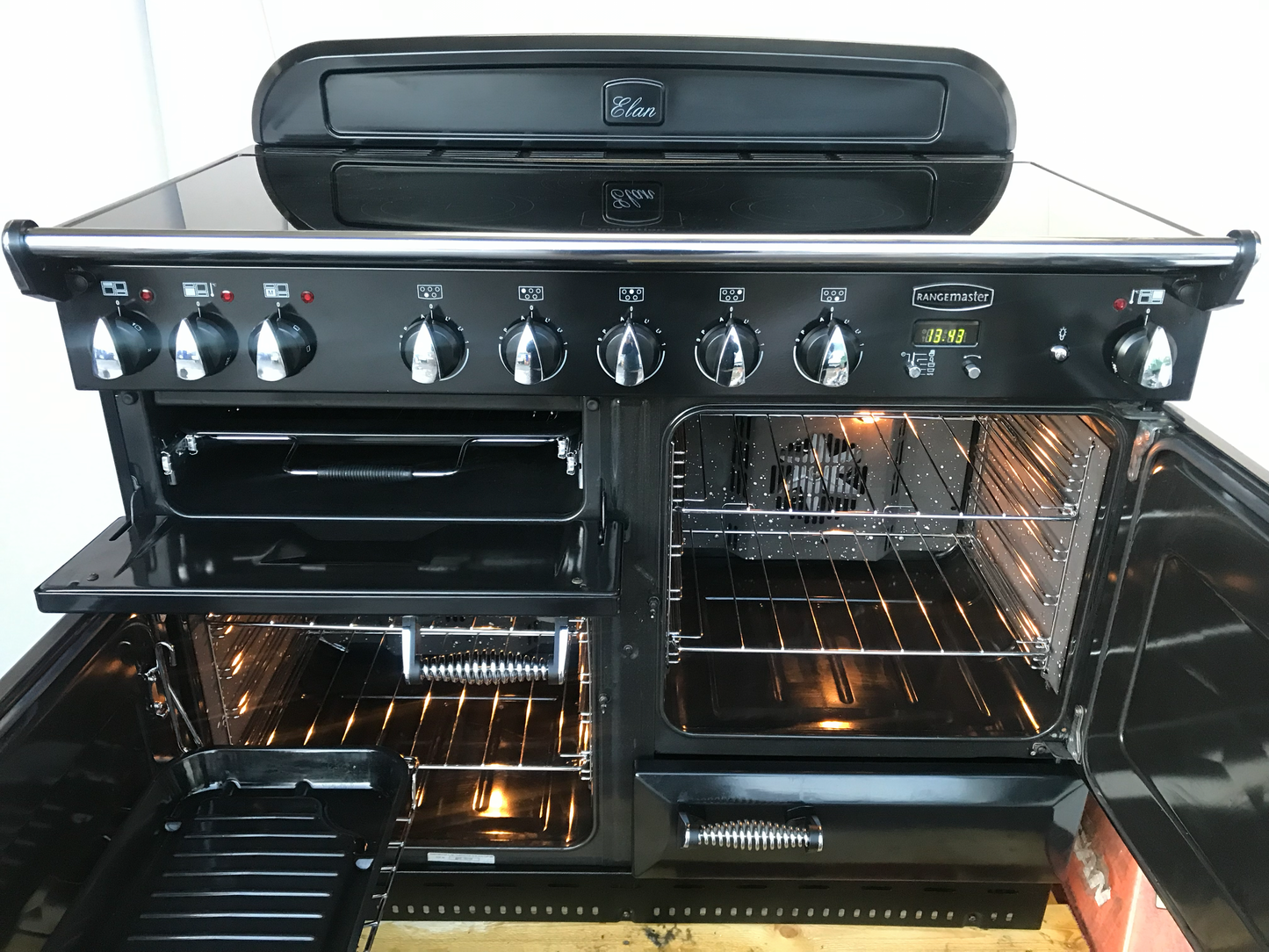 RANGEMASTER ELAN 110 INDUCTION BLACK ALL ELECTRIC COOKER