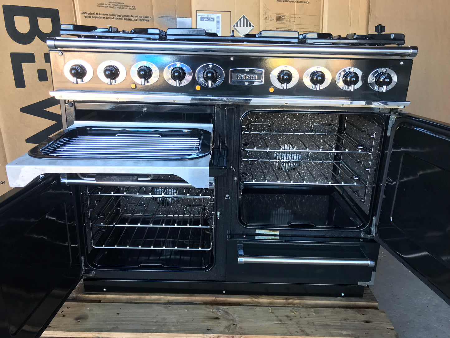 Falcon Deluxe 110 Dual Fuel Black Cooker