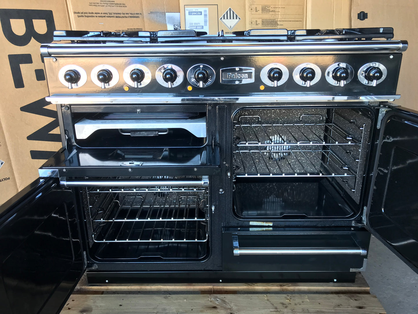 Falcon Deluxe 110 Dual Fuel Black Cooker