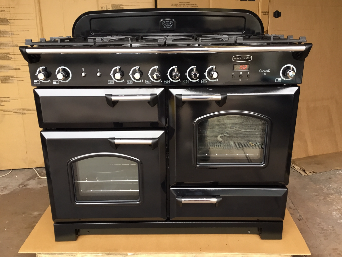 RANGEMASTER CLASSIC 110 FSD NATURAL GAS BLACK/CHROME