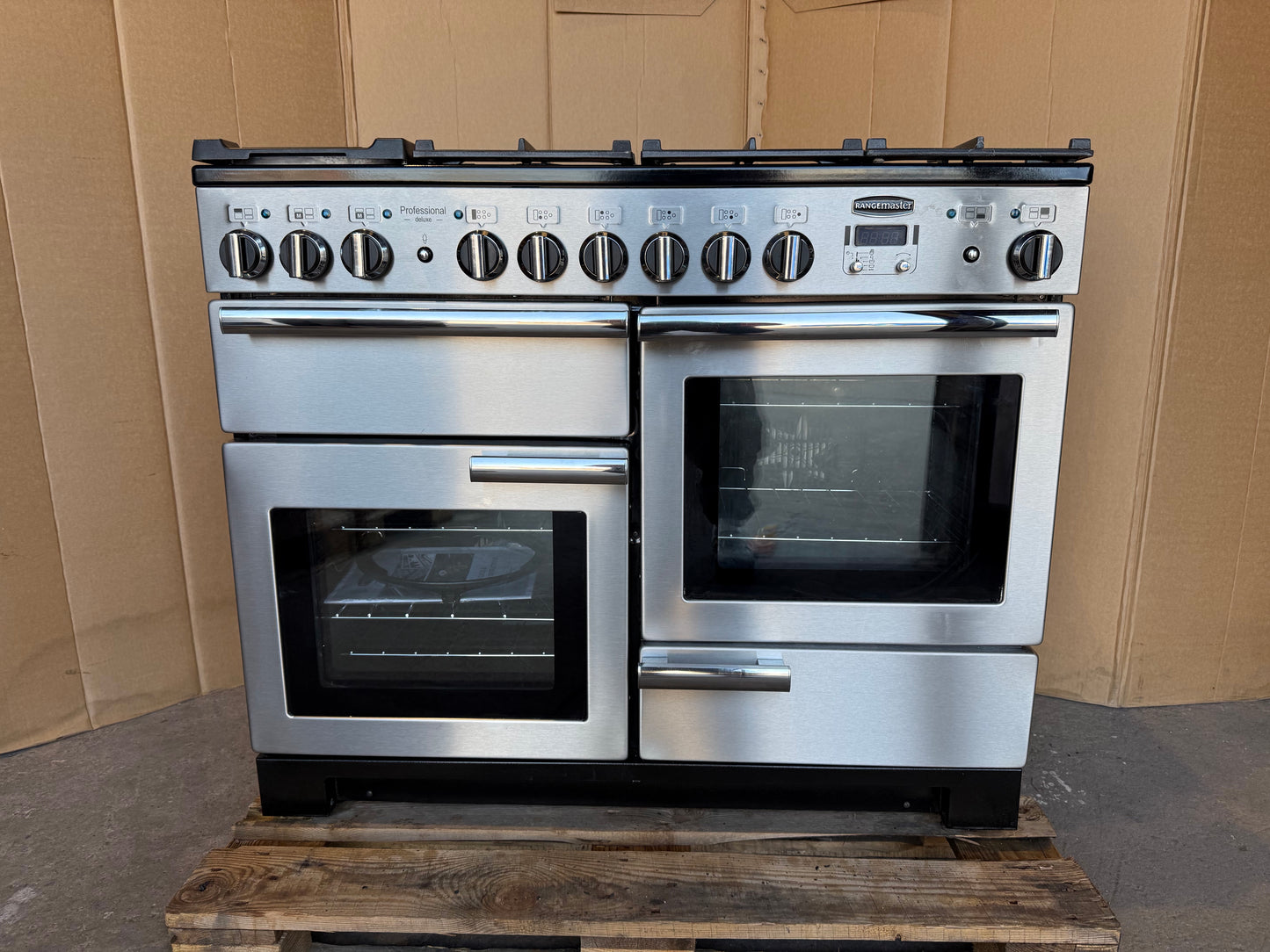 RANGEMASTER PROFESSIONAL DELUXE 110 DUAL FUEL FSD STAINLESS STEEL WITH PROVING DRAWER