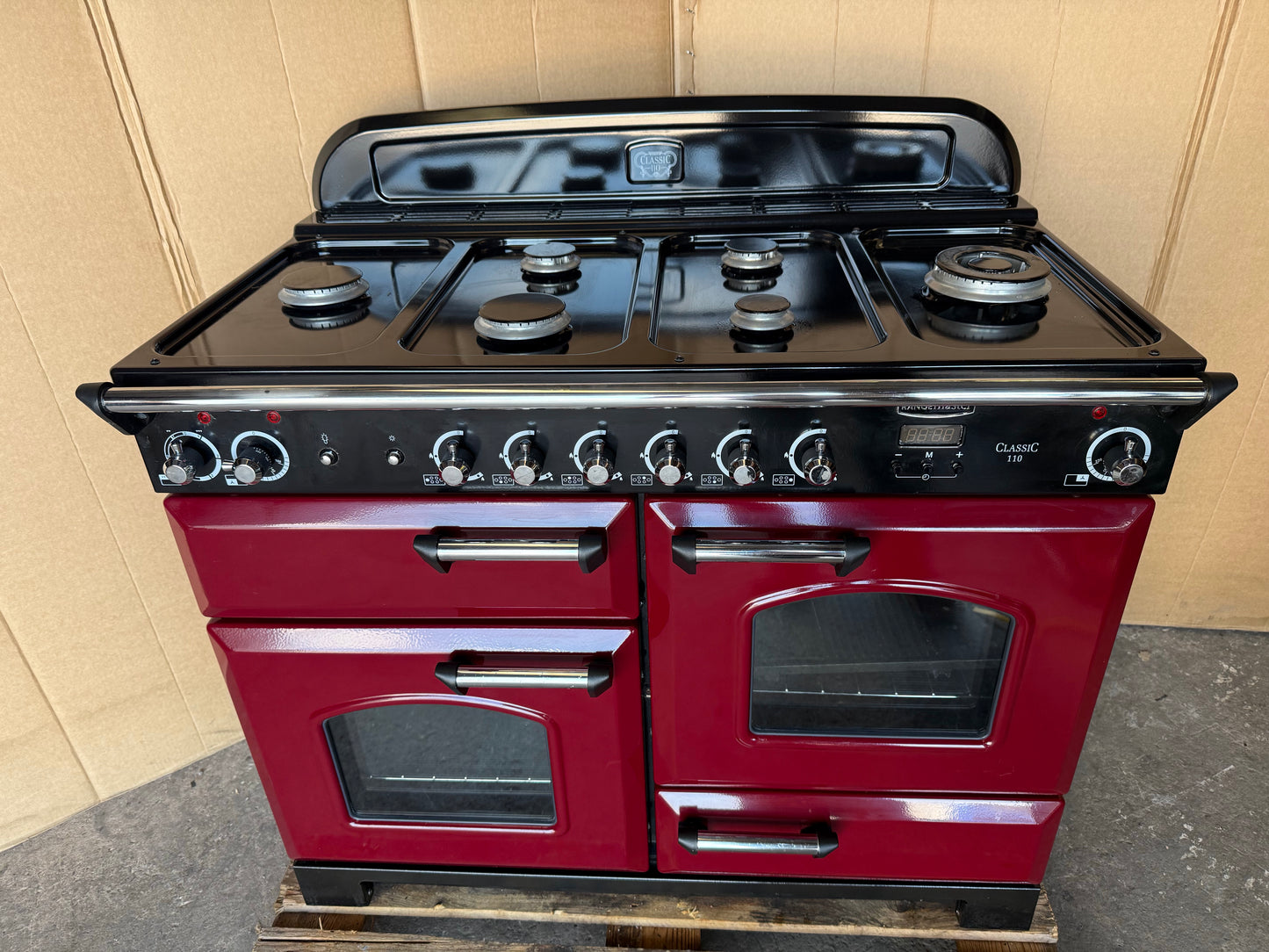 RANGEMASTER CLASSIC 110 DUAL FUEL FSD BURGUNDY RED/CHROME