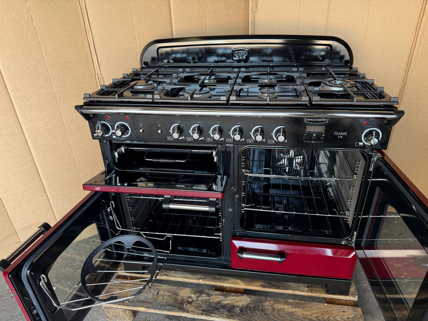 RANGEMASTER CLASSIC 110 DUAL FUEL FSD BURGUNDY RED/CHROME