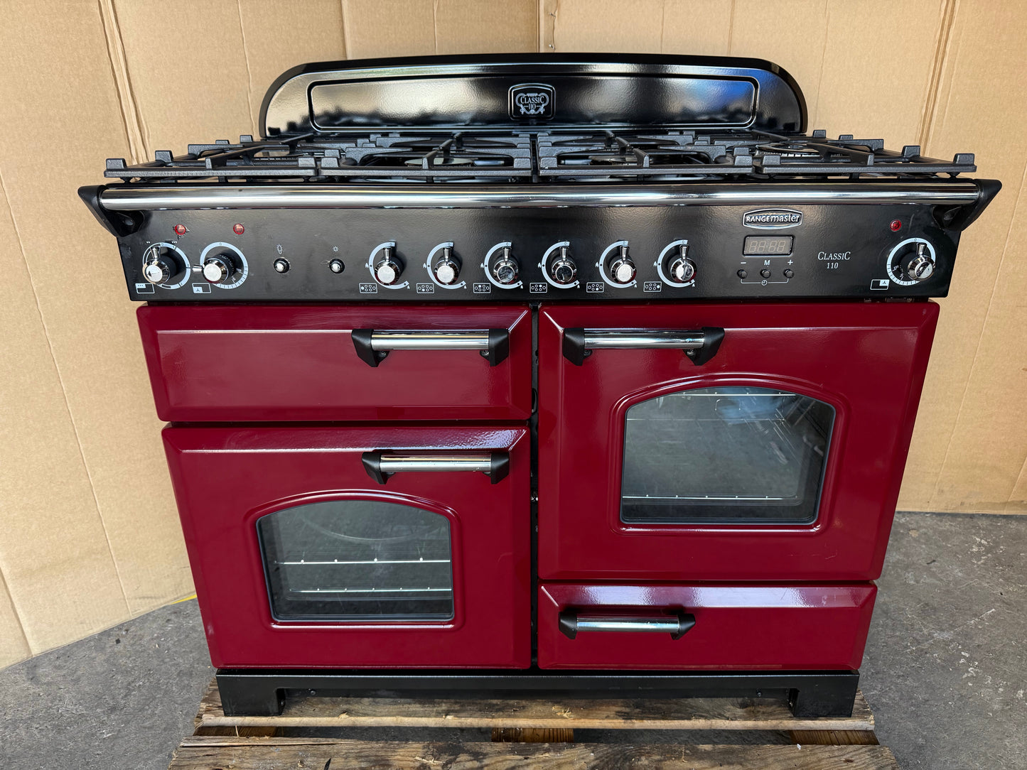 RANGEMASTER CLASSIC 110 DUAL FUEL FSD BURGUNDY RED/CHROME