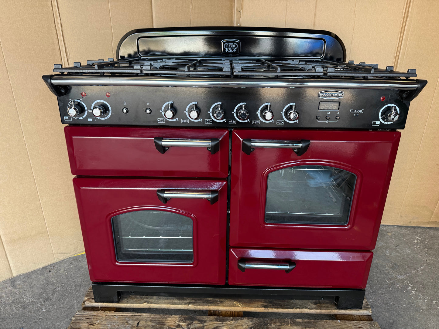 RANGEMASTER CLASSIC 110 DUAL FUEL FSD BURGUNDY RED/CHROME