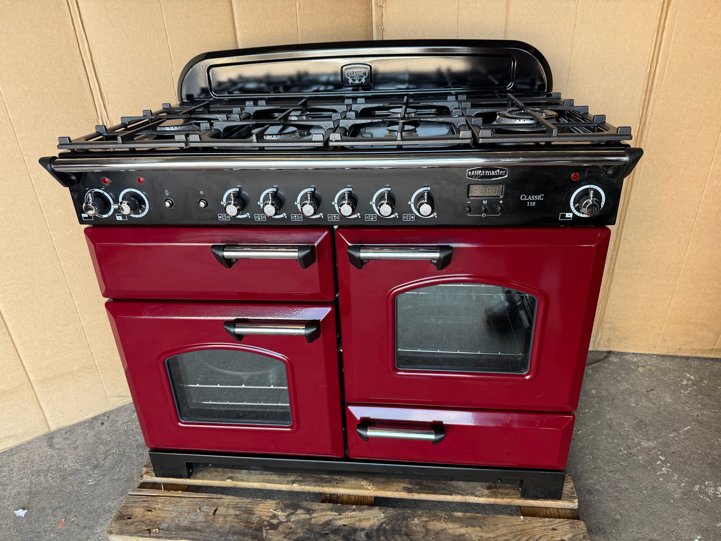 RANGEMASTER CLASSIC 110 DUAL FUEL FSD BURGUNDY RED/CHROME