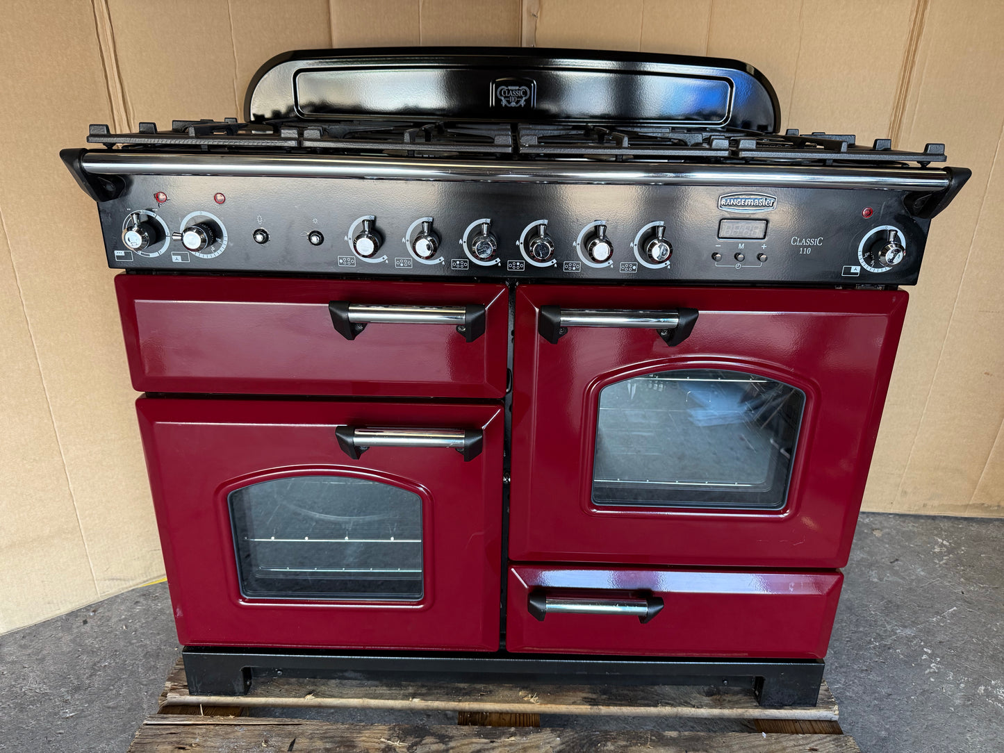 RANGEMASTER CLASSIC 110 DUAL FUEL FSD BURGUNDY RED/CHROME