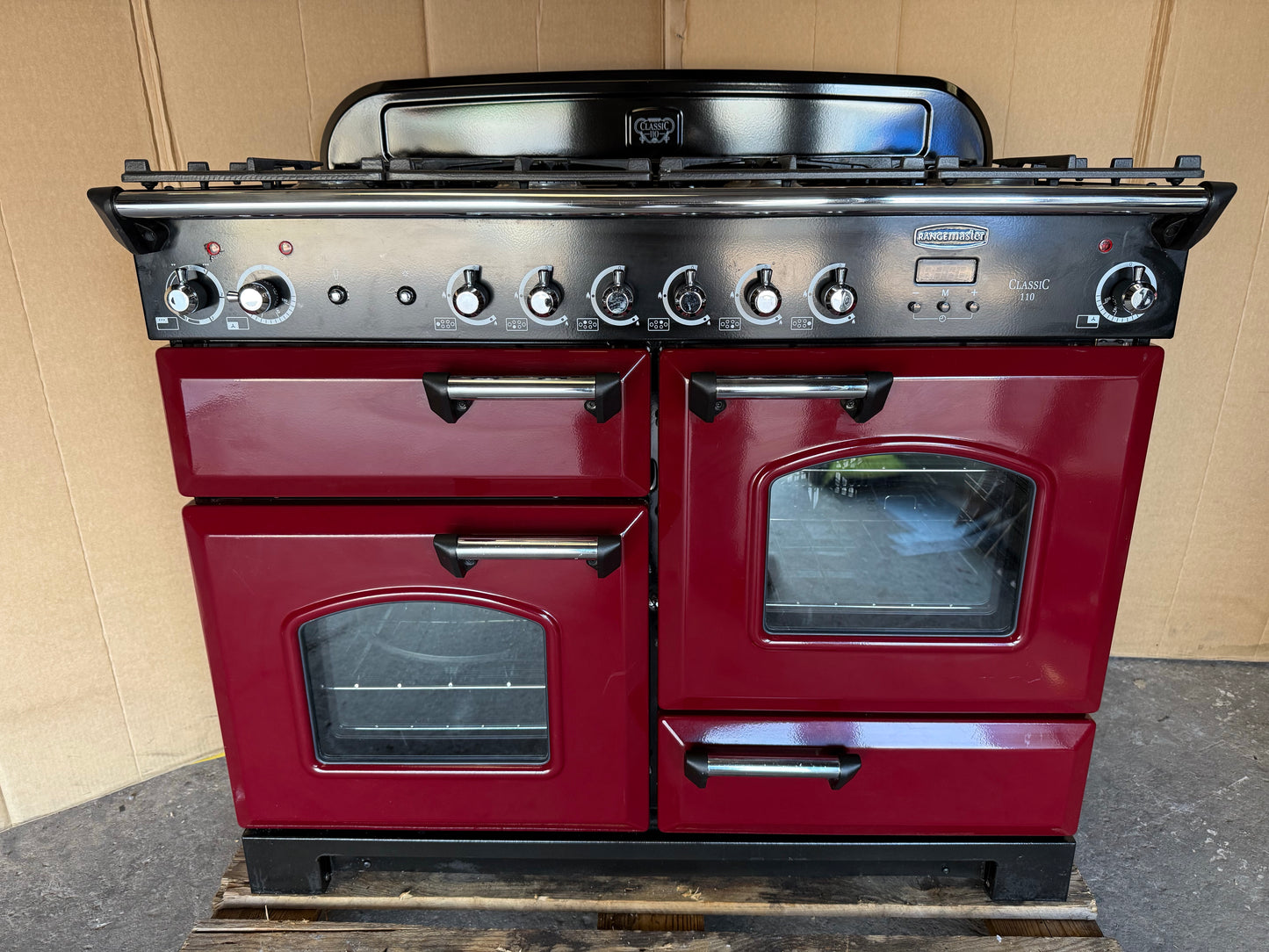 RANGEMASTER CLASSIC 110 DUAL FUEL FSD BURGUNDY RED/CHROME