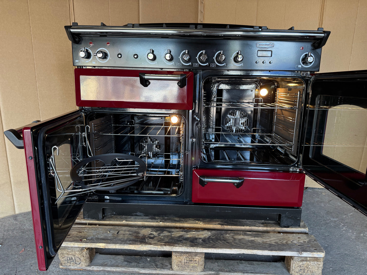 RANGEMASTER CLASSIC 110 DUAL FUEL FSD BURGUNDY RED/CHROME
