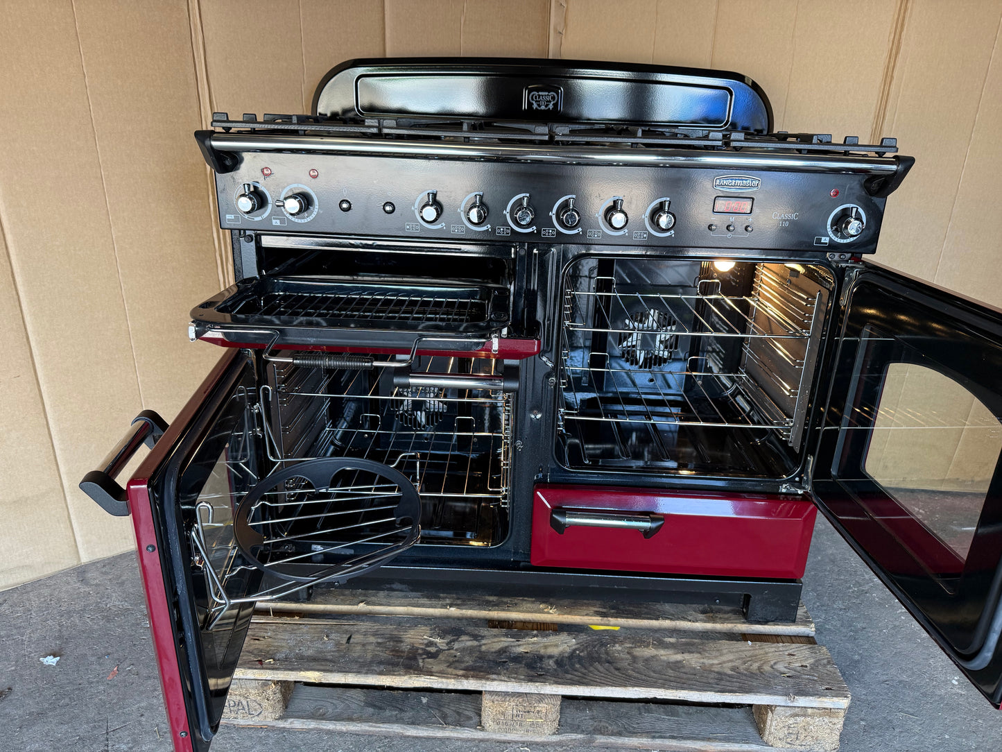 RANGEMASTER CLASSIC 110 DUAL FUEL FSD BURGUNDY RED/CHROME