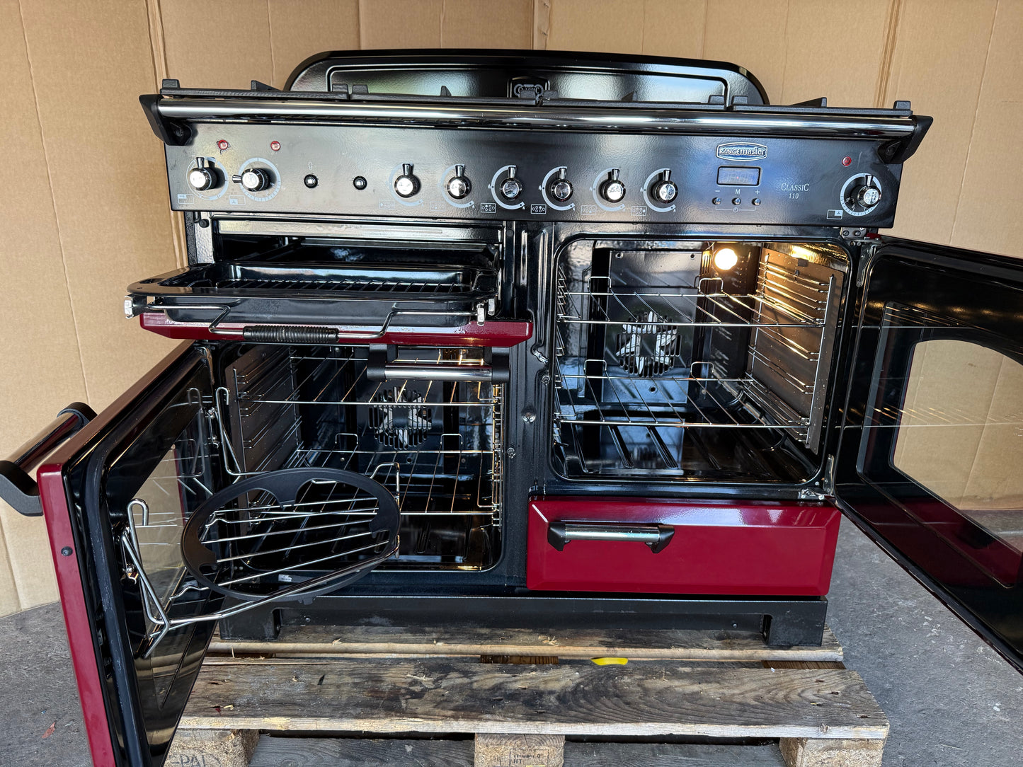RANGEMASTER CLASSIC 110 DUAL FUEL FSD BURGUNDY RED/CHROME