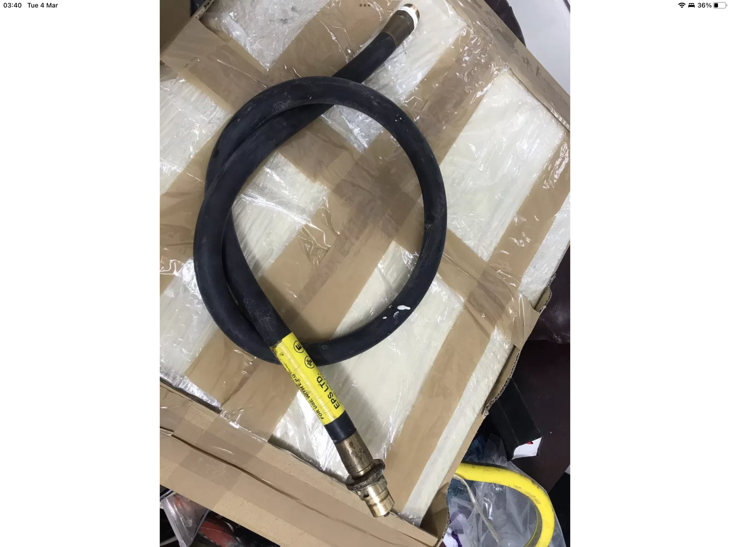 OVEN COOKER GAS PIPE HOSE BAYONET STRAIGHT CONNECTOR 4FTX1/2