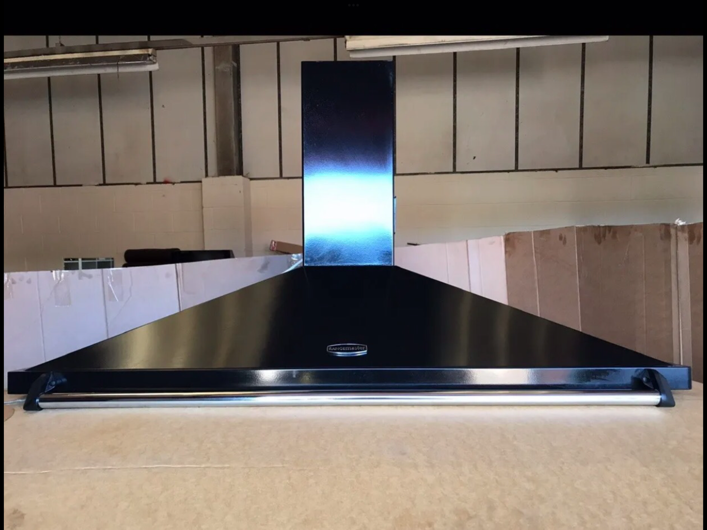 RANGEMASTER 110CM BLACK/CHROME EXTRACTOR HOOD