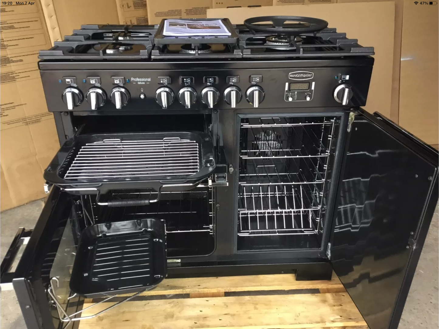 RANGEMASTER PROFESSIONAL DELUXE 100 FSD BKACK. IMMACULATE CONDITION