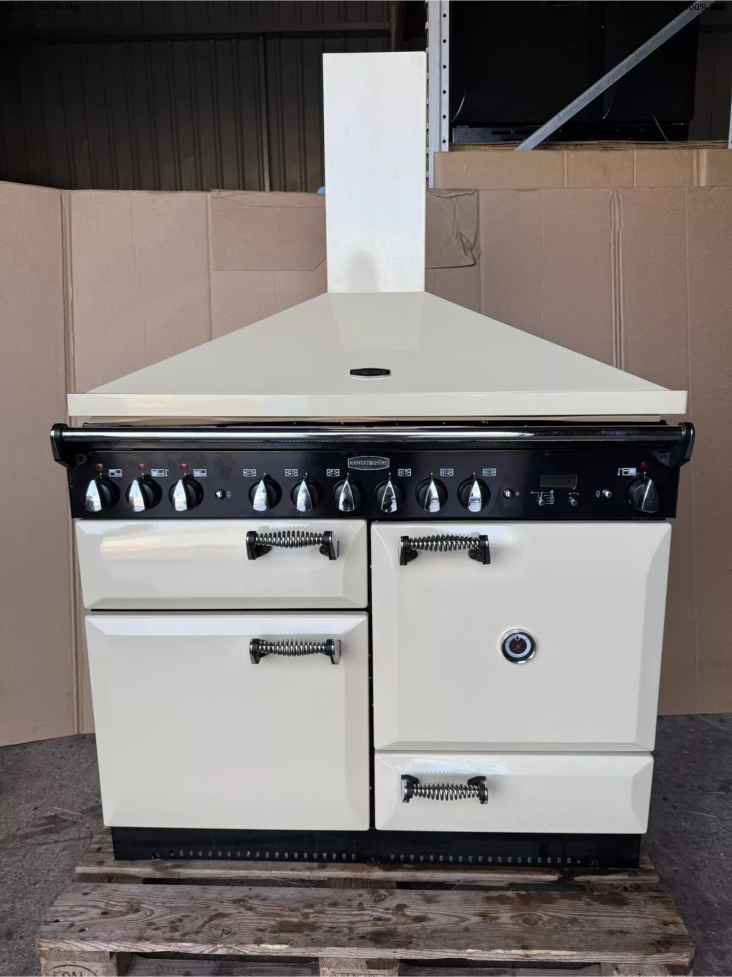 RANGEMASTER ELAN 110 DUAL FUEL CREAM WITH HOOD