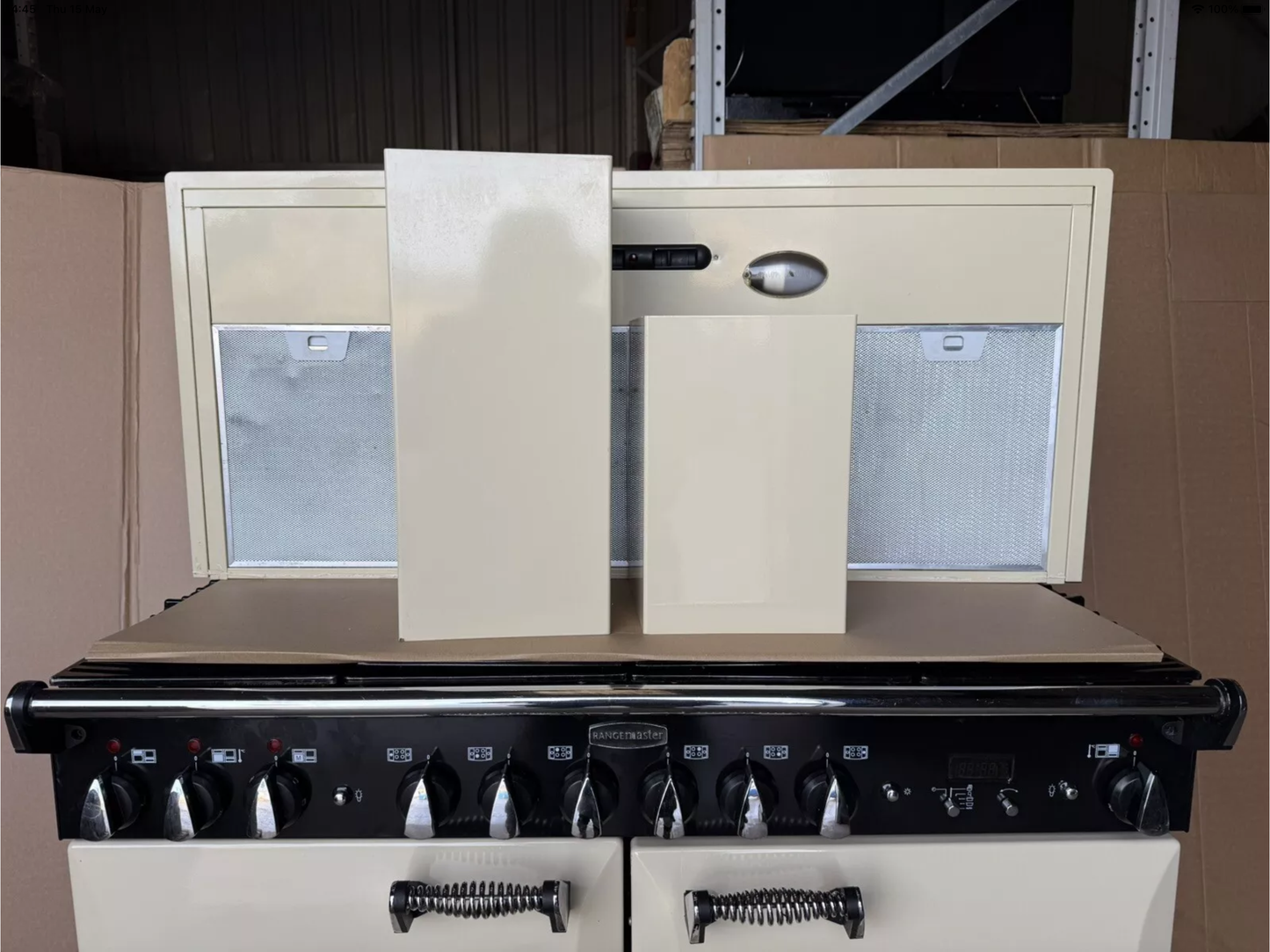 RANGEMASTER ELAN 110 DUAL FUEL CREAM WITH HOOD