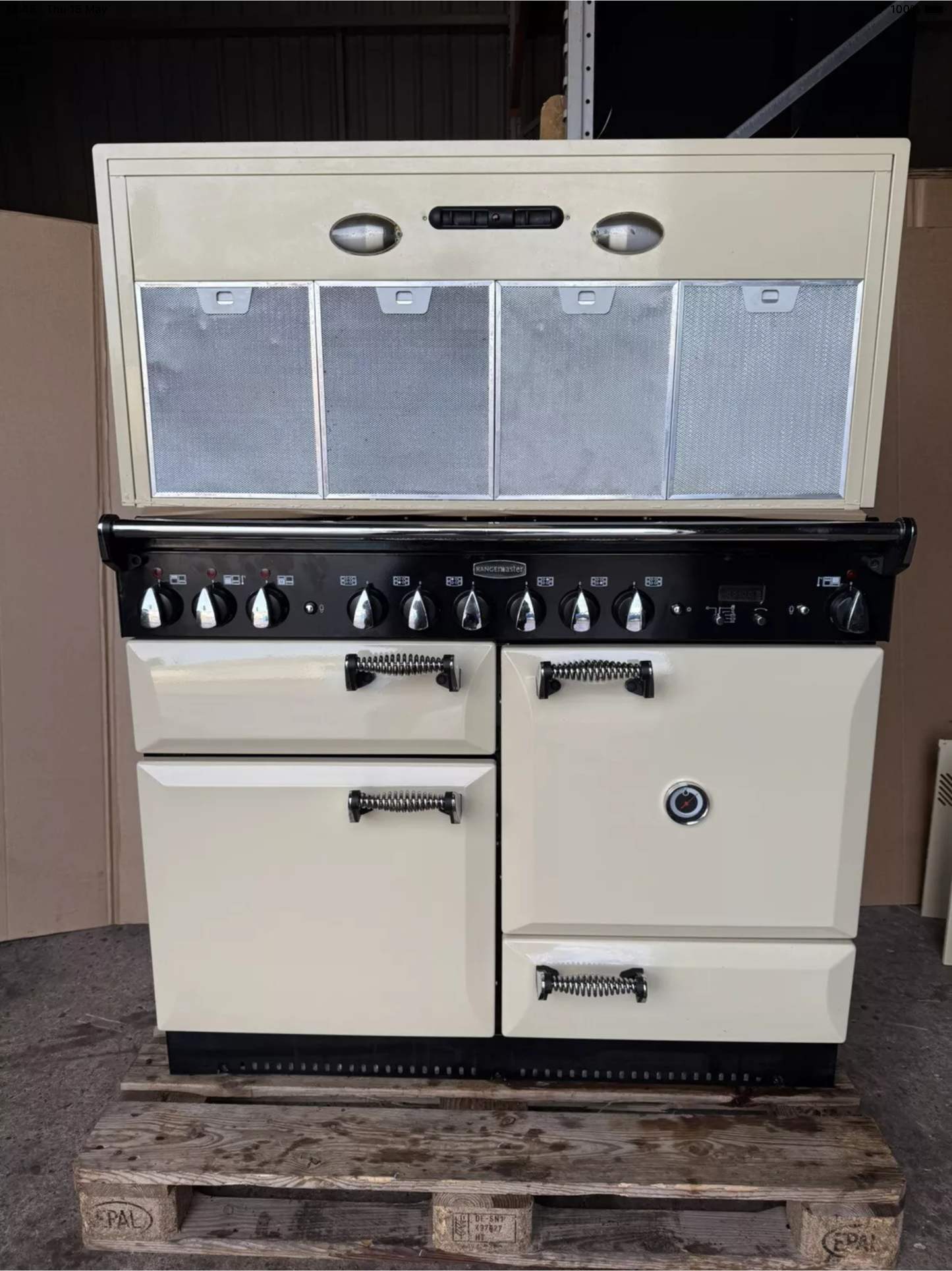RANGEMASTER ELAN 110 DUAL FUEL CREAM WITH HOOD