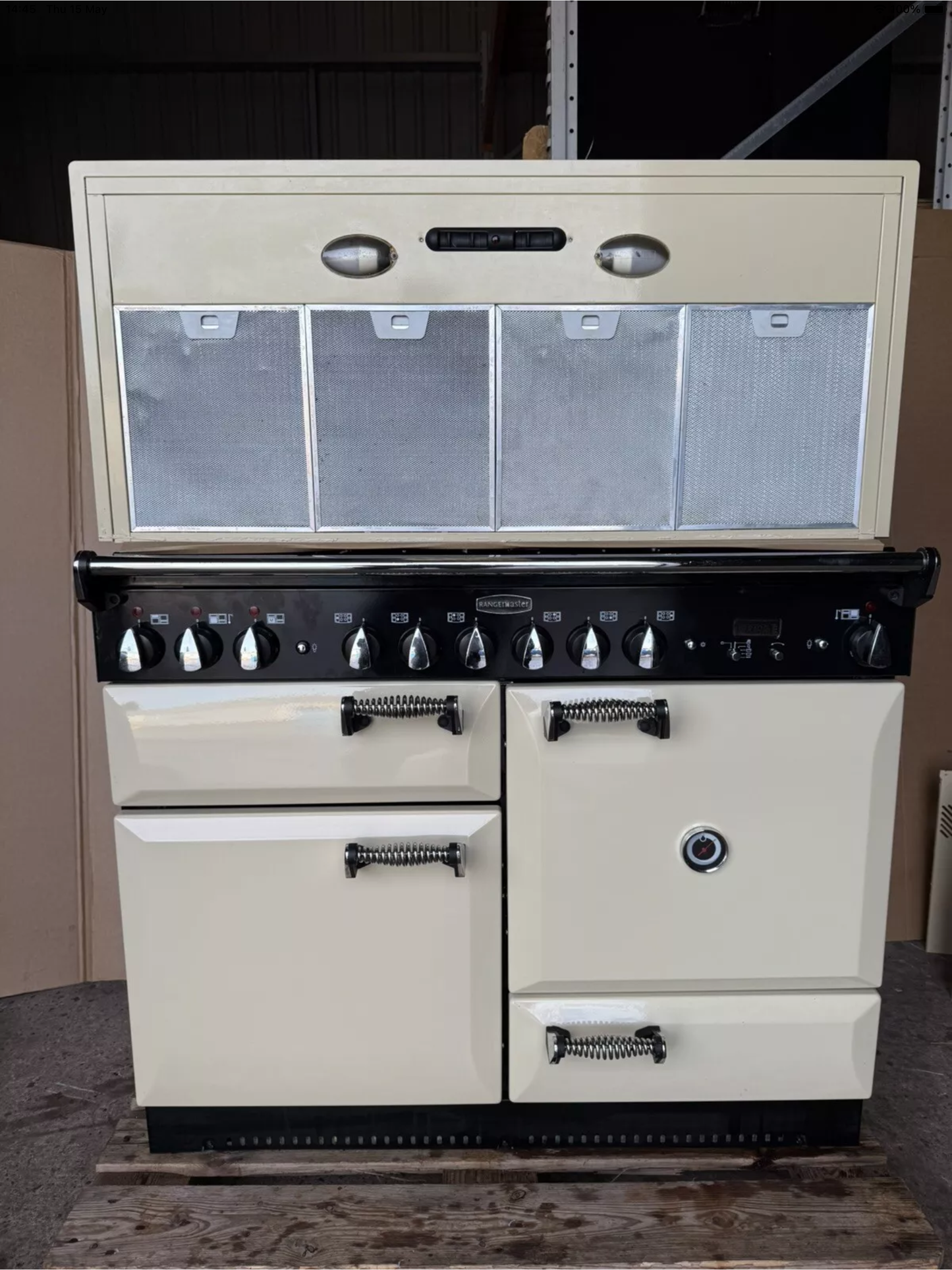 RANGEMASTER ELAN 110 DUAL FUEL CREAM WITH HOOD