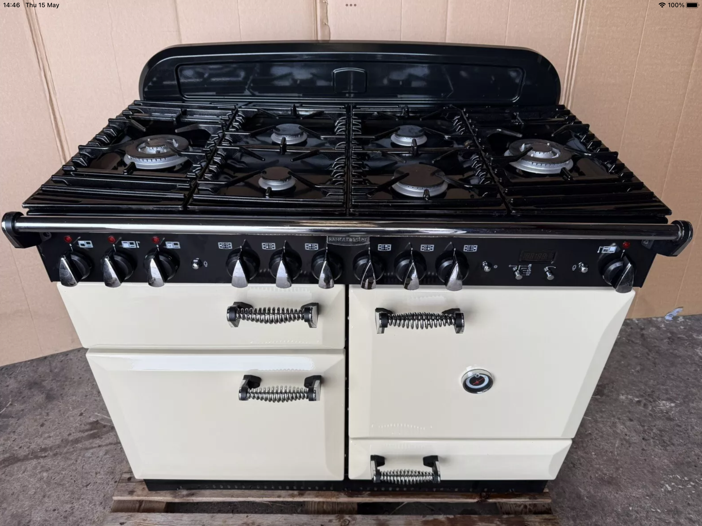 RANGEMASTER ELAN 110 DUAL FUEL CREAM WITH HOOD