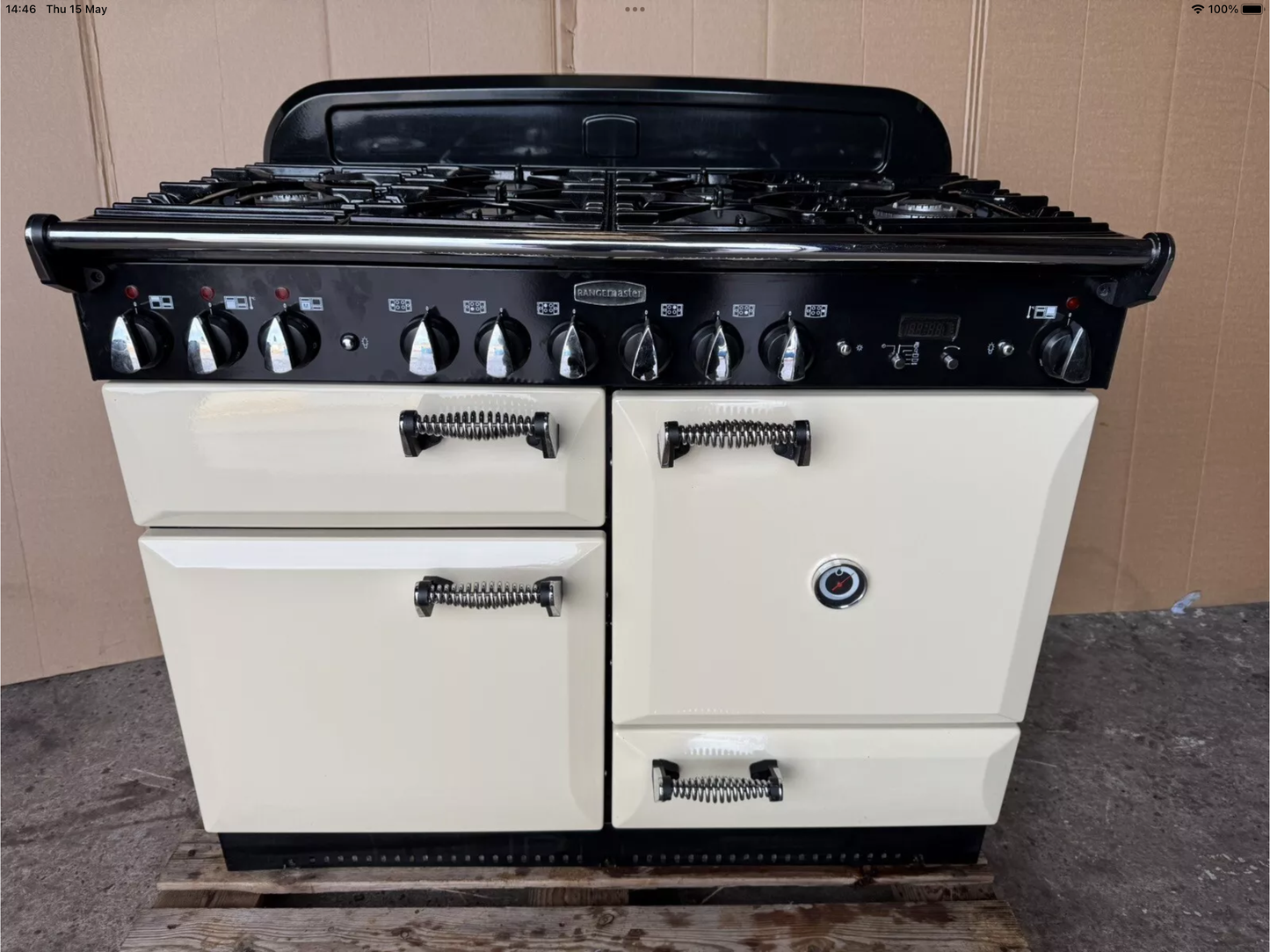 RANGEMASTER ELAN 110 DUAL FUEL CREAM WITH HOOD