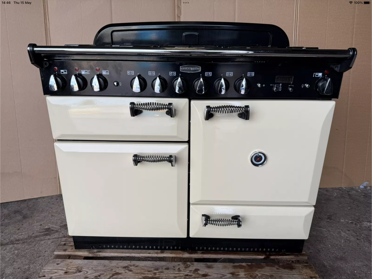 RANGEMASTER ELAN 110 DUAL FUEL CREAM WITH HOOD