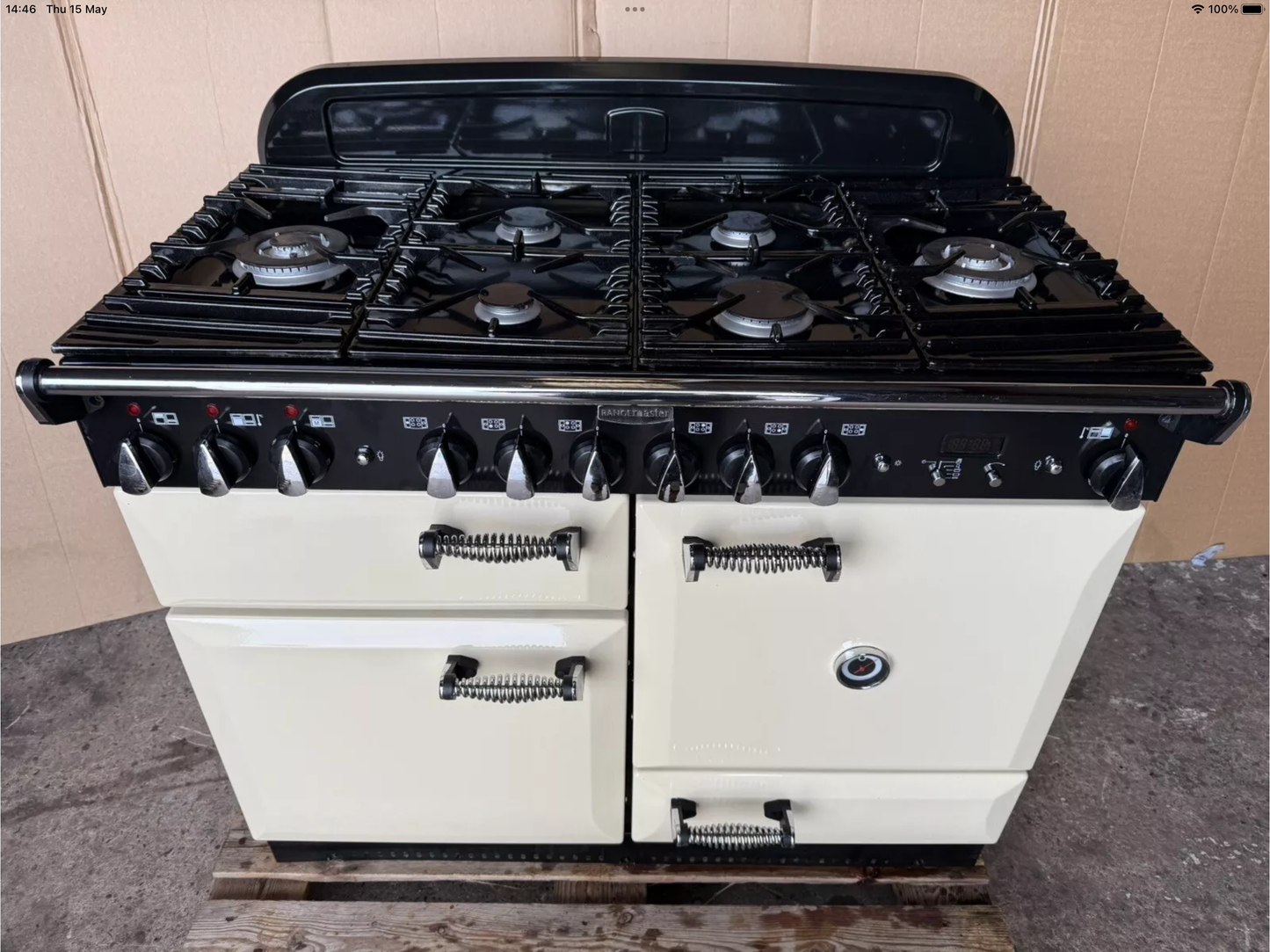 RANGEMASTER ELAN 110 DUAL FUEL CREAM WITH HOOD