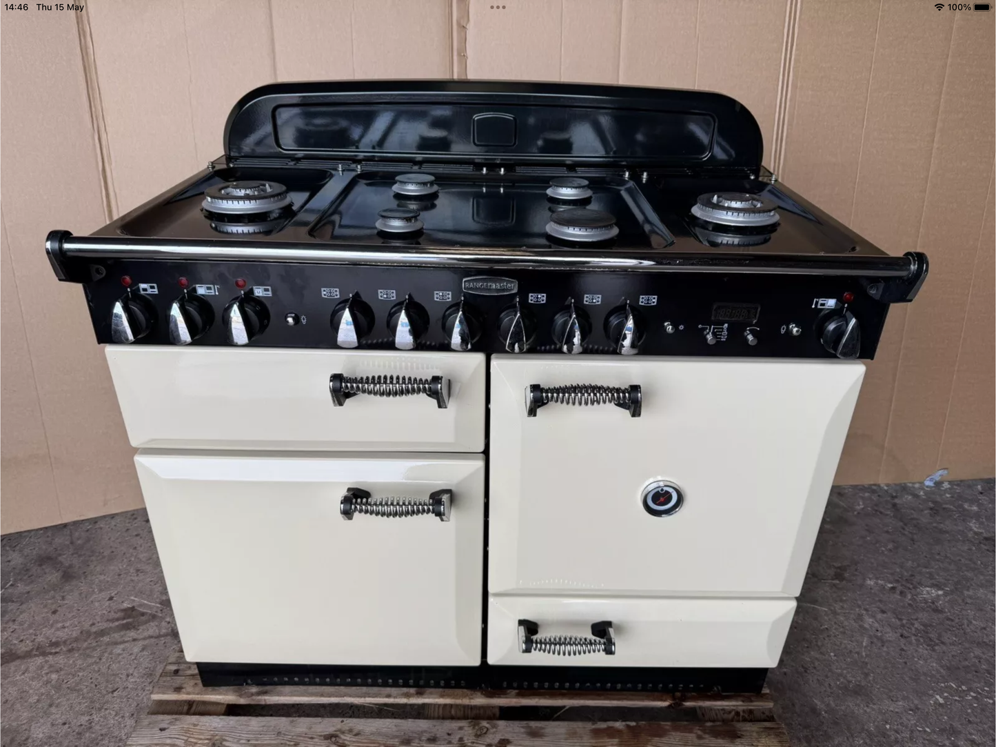 RANGEMASTER ELAN 110 DUAL FUEL CREAM WITH HOOD