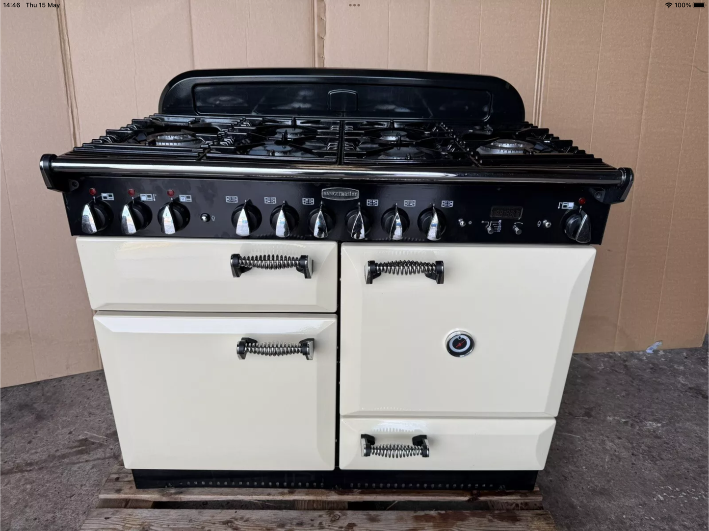 RANGEMASTER ELAN 110 DUAL FUEL CREAM WITH HOOD