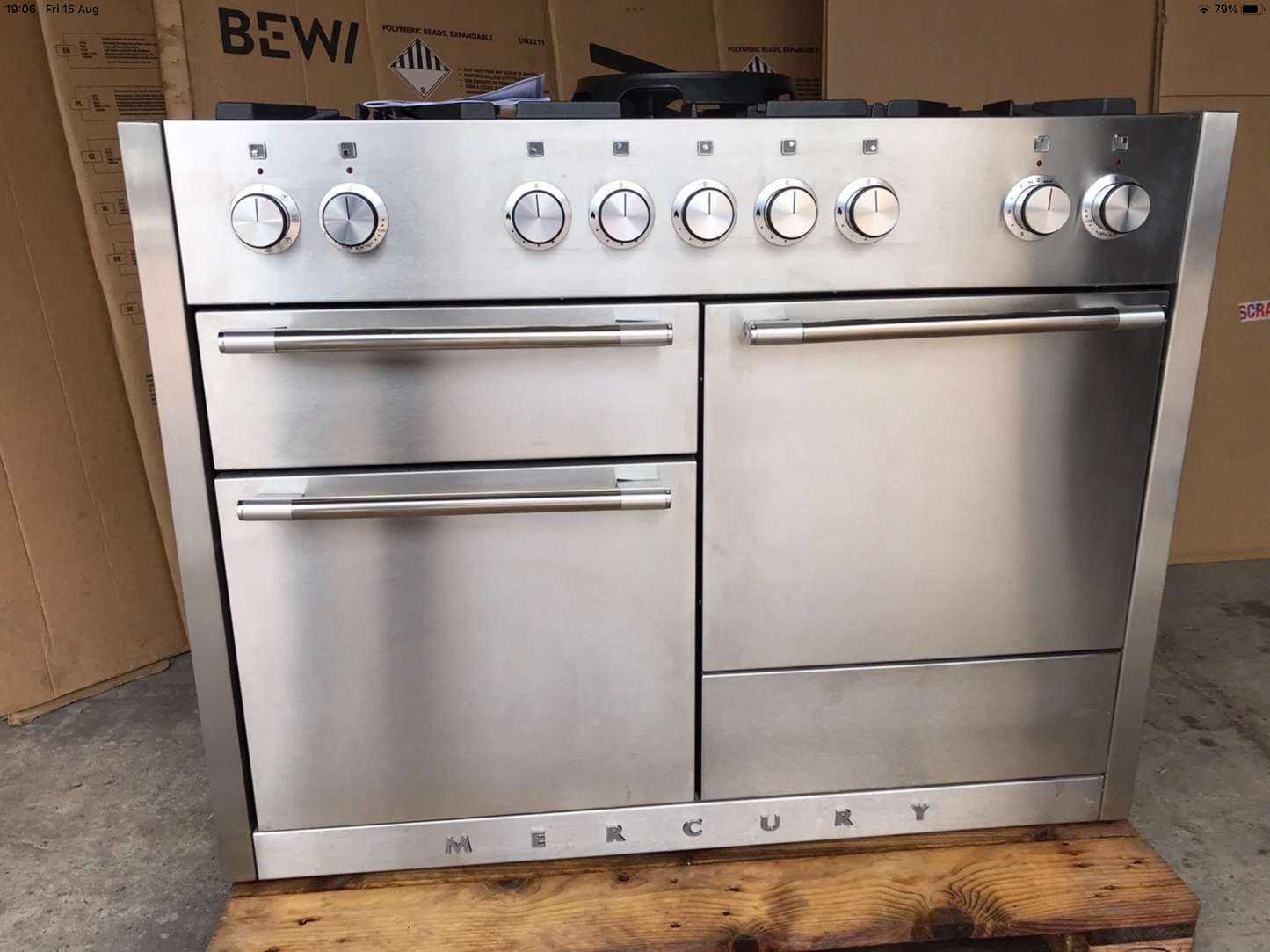 MERCURY 1100 DUAL FUEL FSD STAINLESS STEEL COOKER