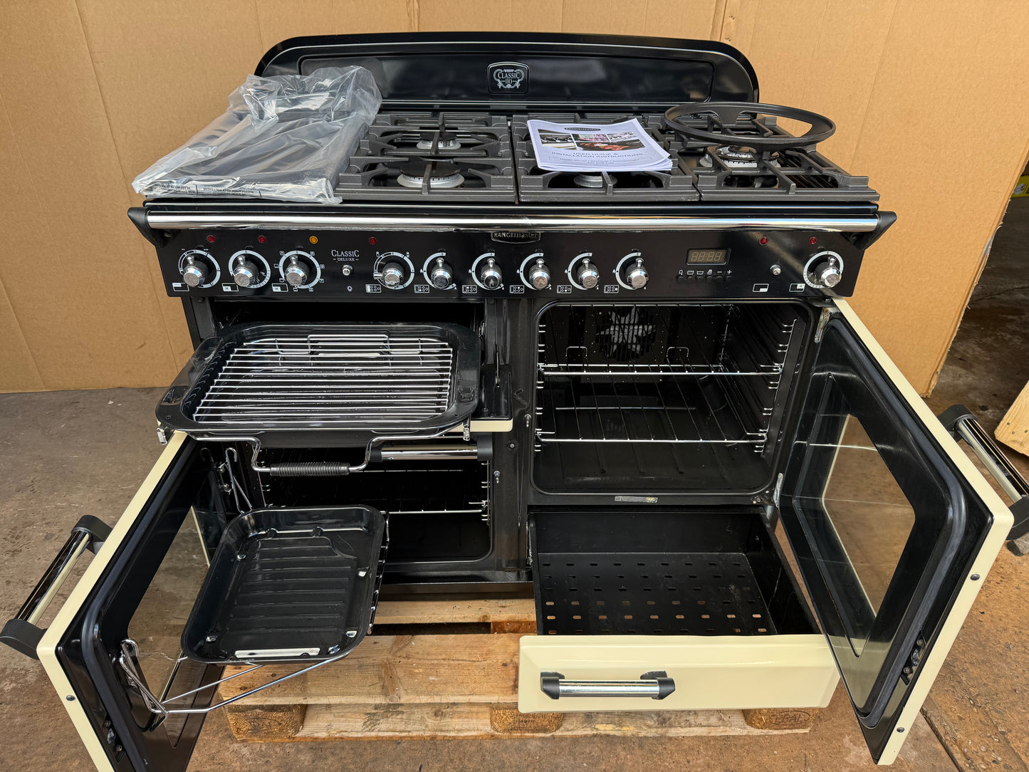 RANGEMASTER CLASSIC DELUXE 110 DUAL FUEL FSD CREAM WITH PROVING DRAWER