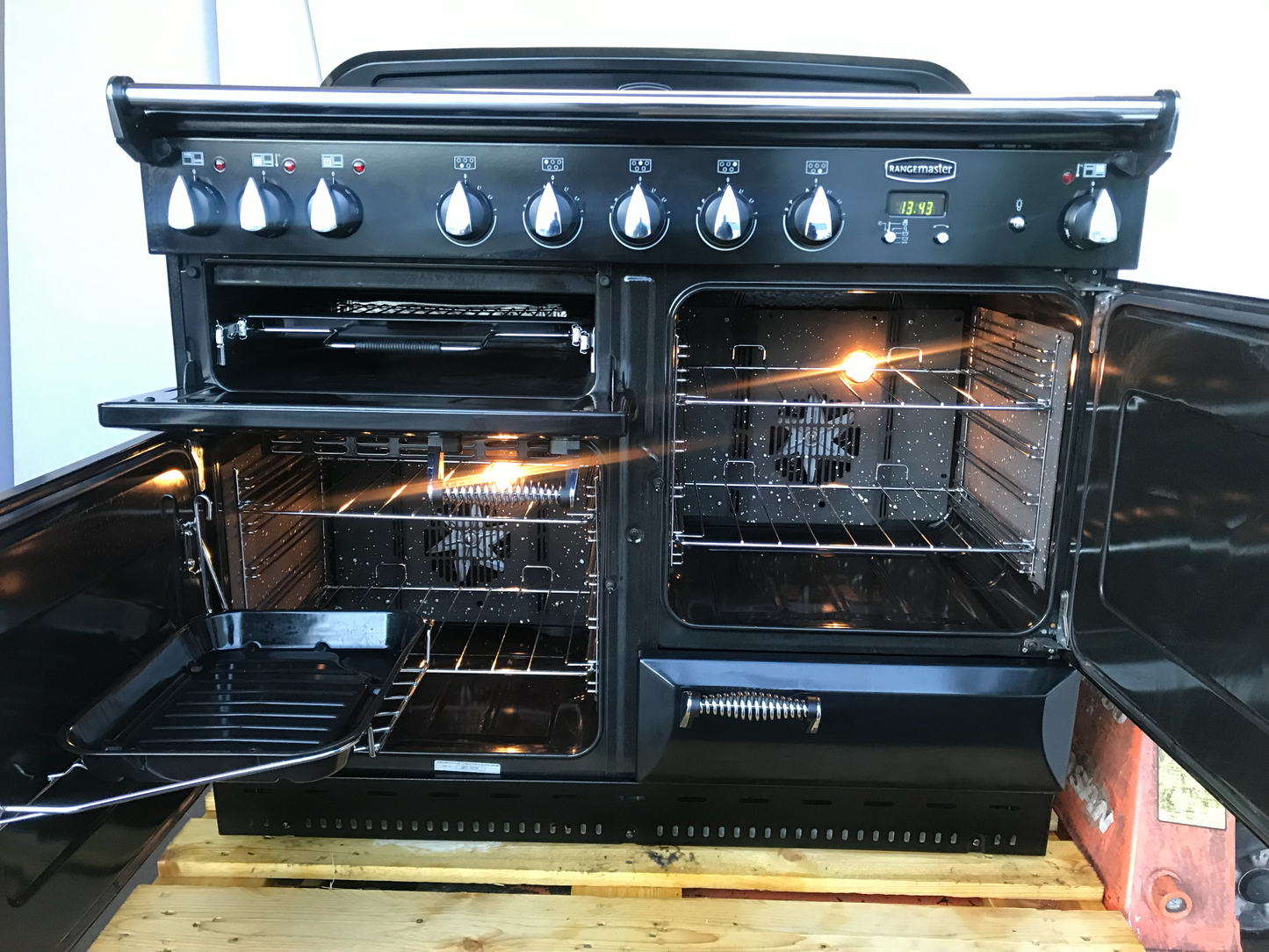 RANGEMASTER ELAN 110 INDUCTION BLACK ALL ELECTRIC COOKER