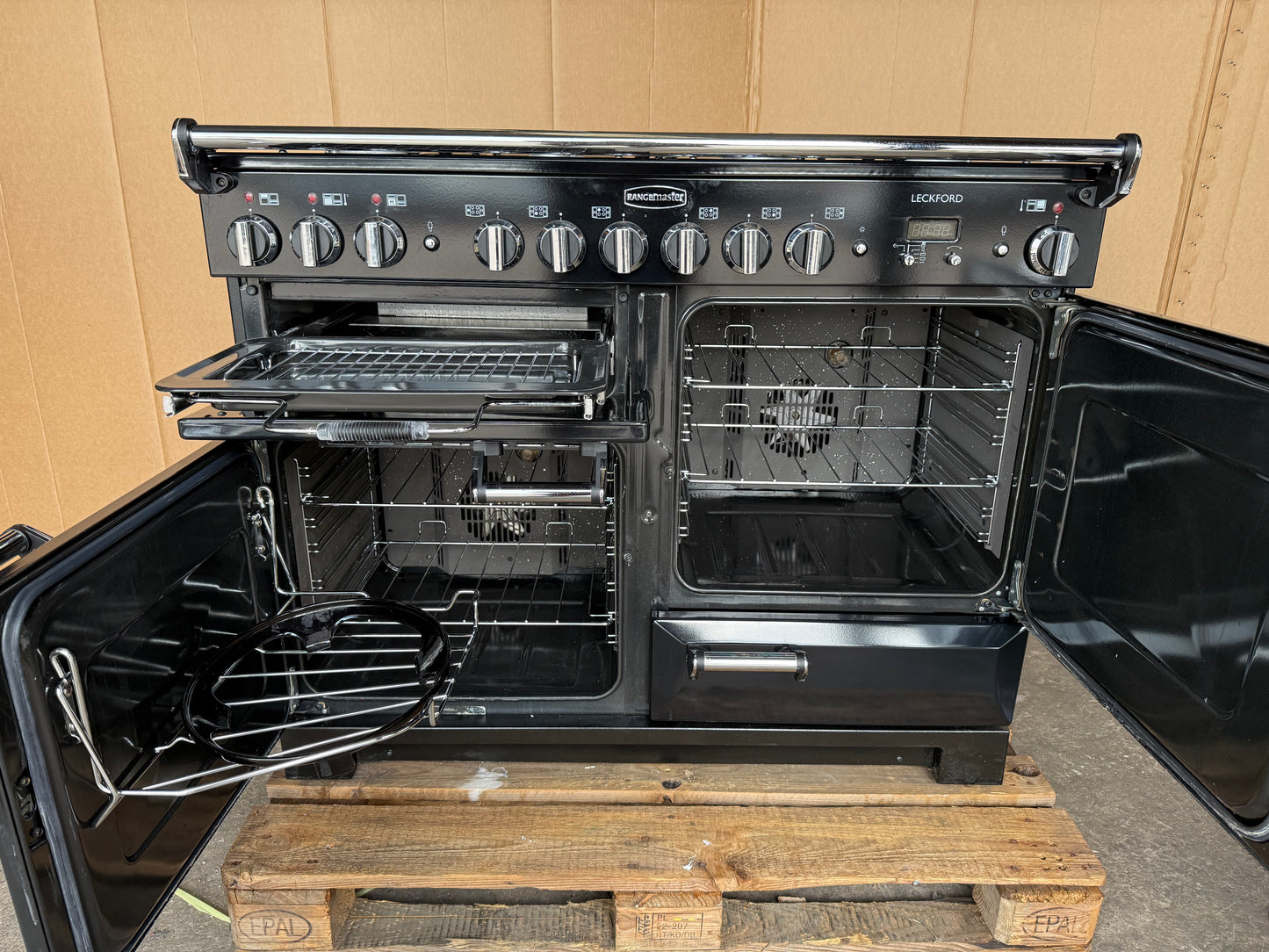 RANGEMASTER LECKFORD 110 DUAL FUEL FSD BLACL/CHROME