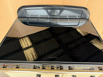 RANGEMASTER CLASSIC 90 INDUCTION ALL ELECTRIC CREAM/BRASS