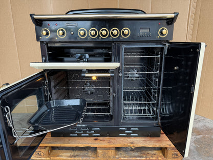 RANGEMASTER CLASSIC 90 INDUCTION ALL ELECTRIC CREAM/BRASS