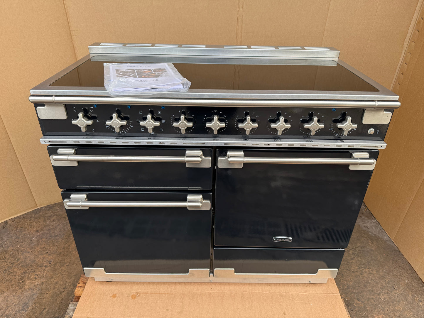 RANGEMASTER ELISE 110 INDUCTION BLACK WITH NICKEL TRIM