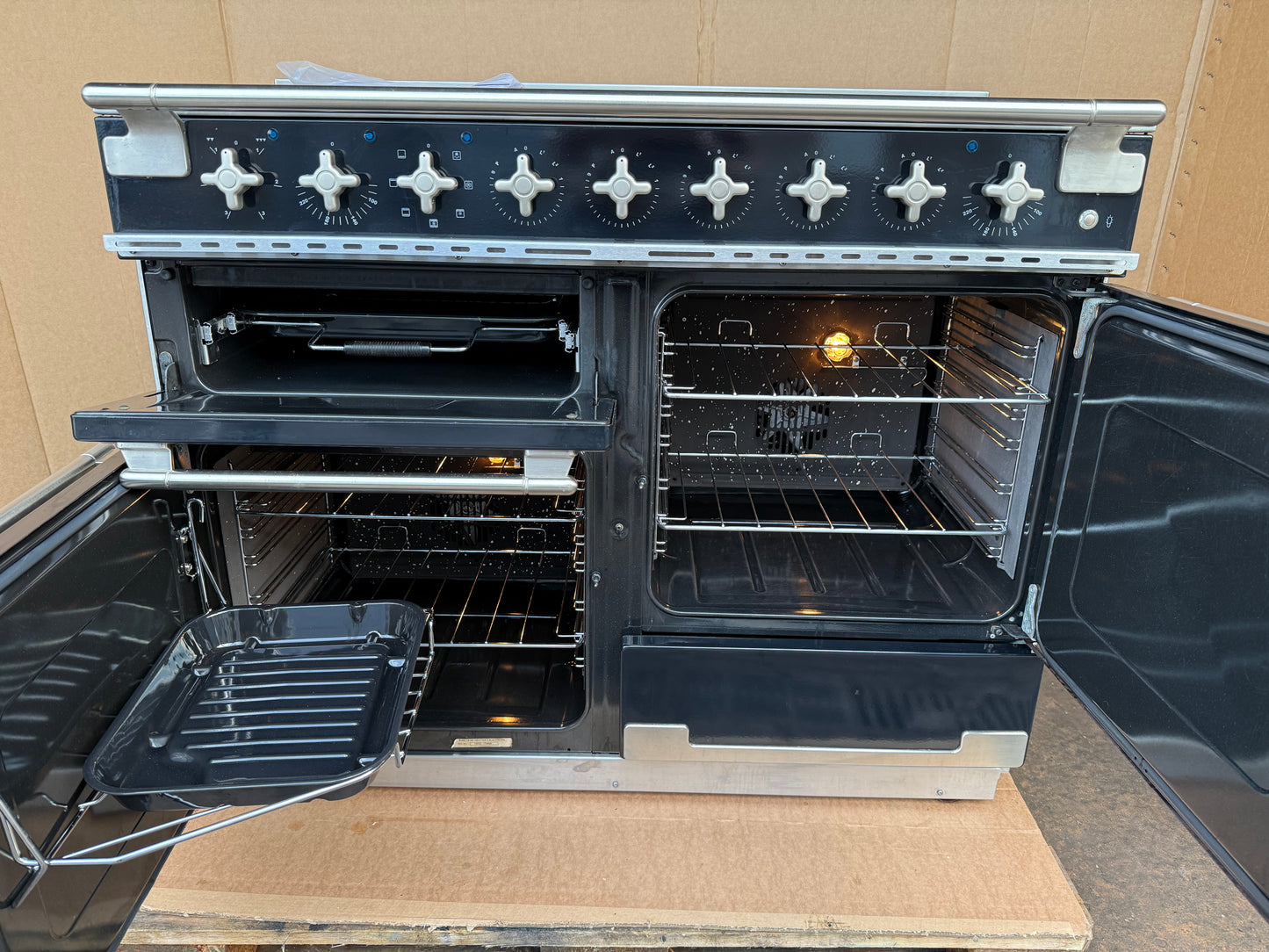 RANGEMASTER ELISE 110 INDUCTION BLACK WITH NICKEL TRIM