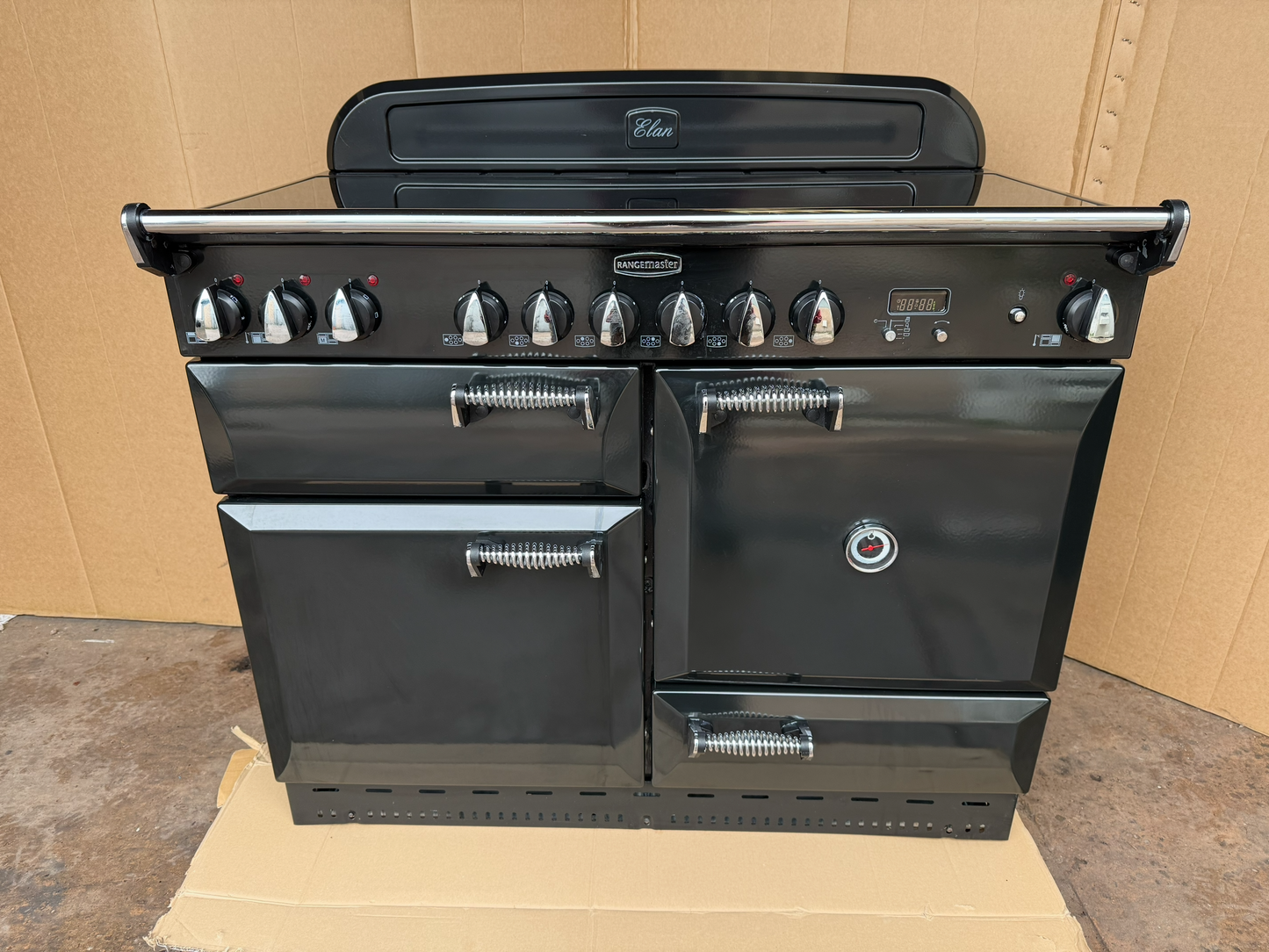 RANGEMASTER ELAN 110 CERAMIC BLACK ALL ELECTRIC COOKER