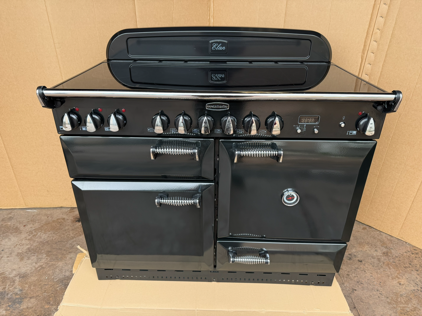 RANGEMASTER ELAN 110 CERAMIC BLACK ALL ELECTRIC COOKER