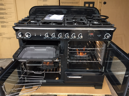 RANGEMASTER CLASSIC 110 FSD NATURAL GAS BLACK/CHROME