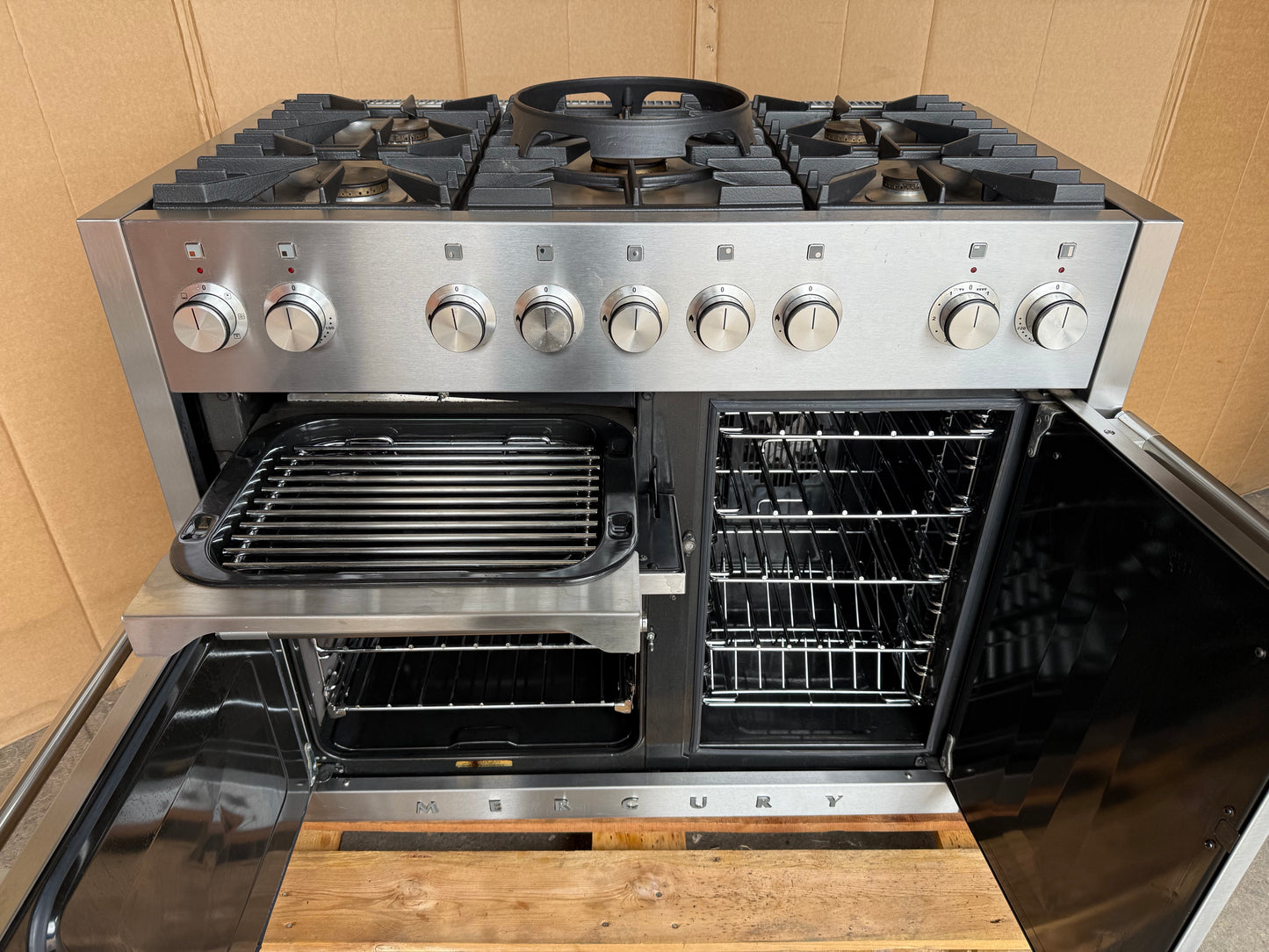 MERCURY 1082MM DUAL FUEL FSD STAINLESS STEEL COOKER