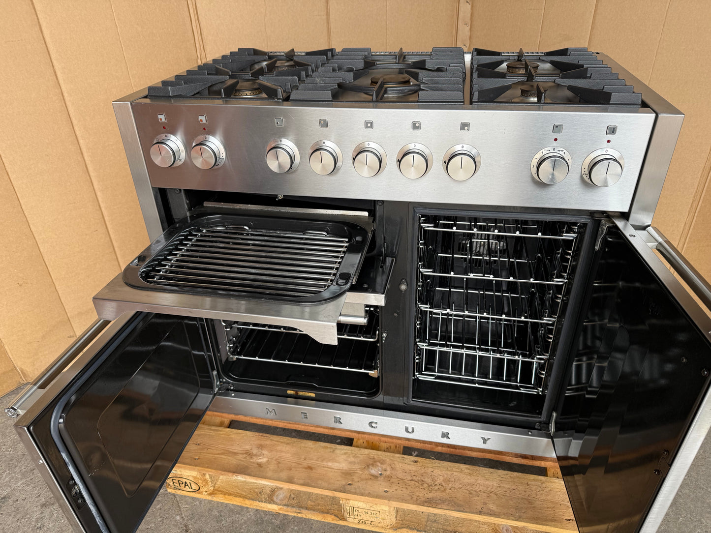 MERCURY 1082MM DUAL FUEL FSD STAINLESS STEEL COOKER