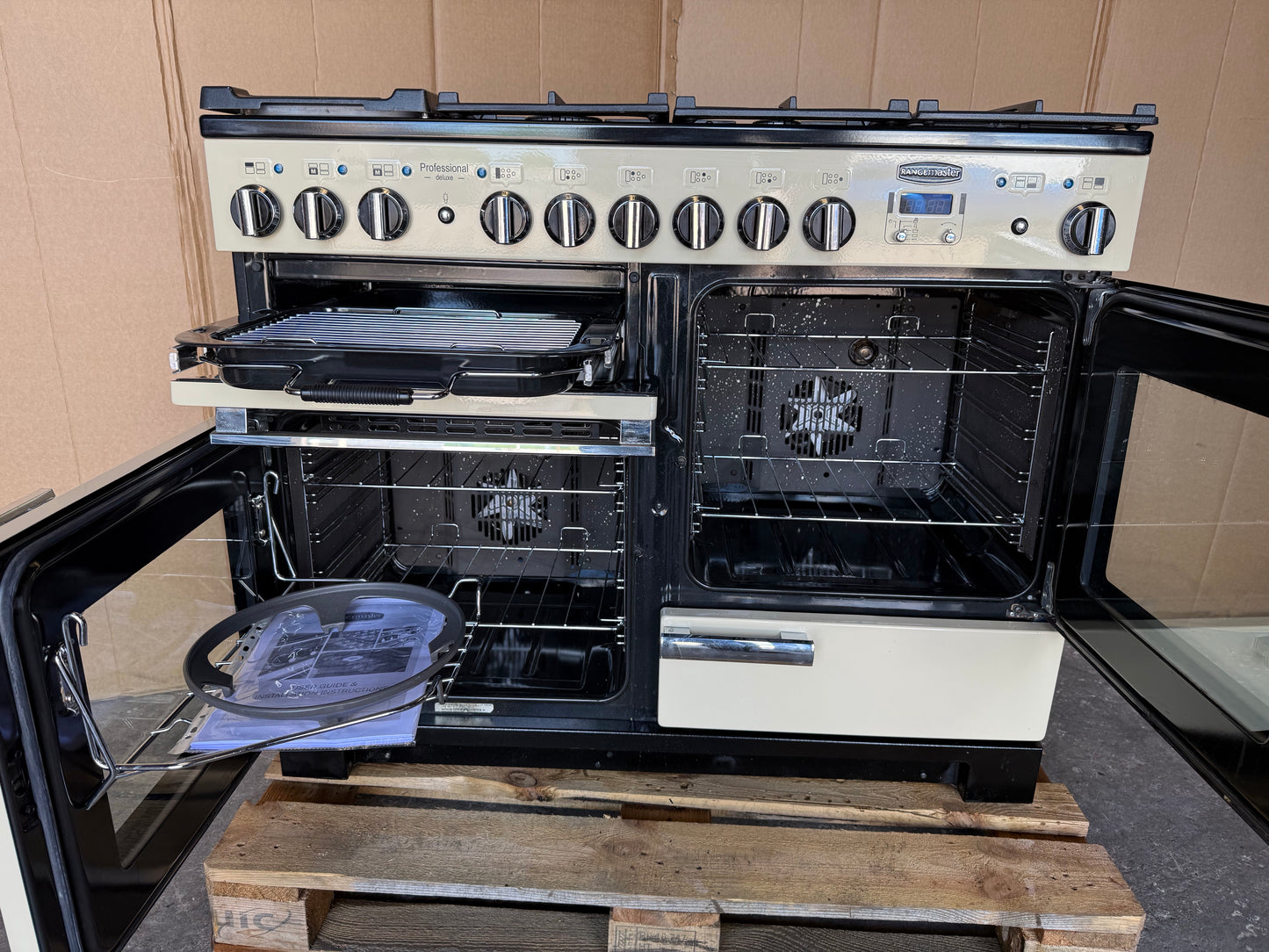 RANGEMASTER PROFESSIONAL DELUXE 110 DUAL FUEL FSD CREAM WITH PROVING DRAWER