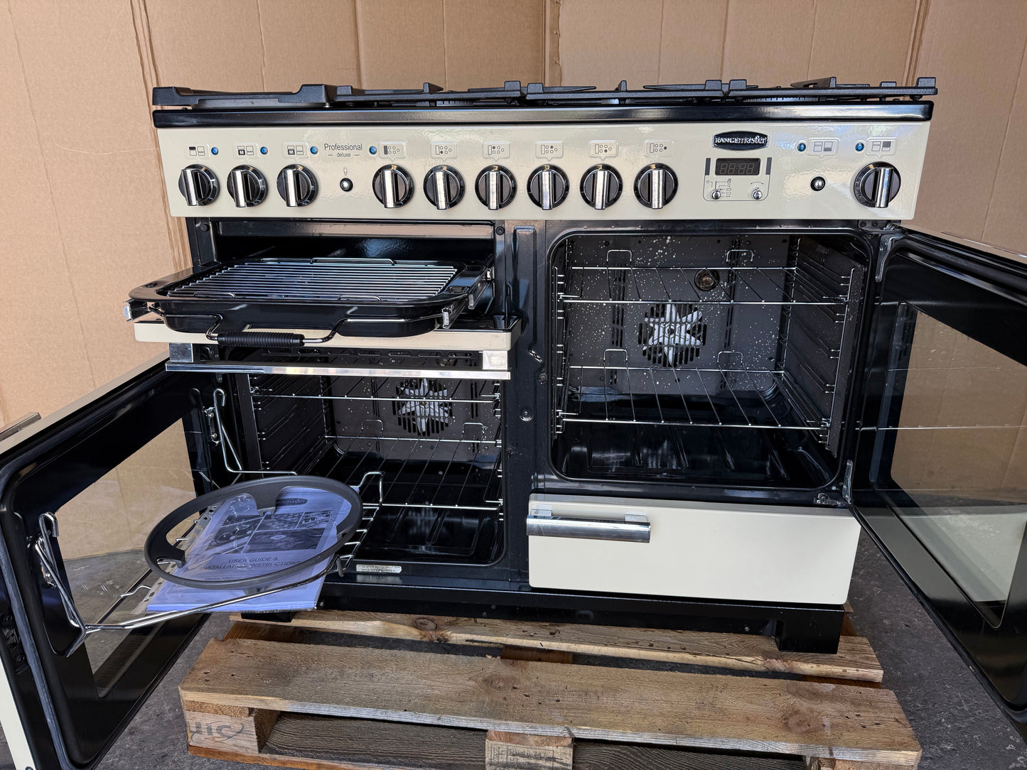 RANGEMASTER PROFESSIONAL DELUXE 110 DUAL FUEL FSD CREAM WITH PROVING DRAWER