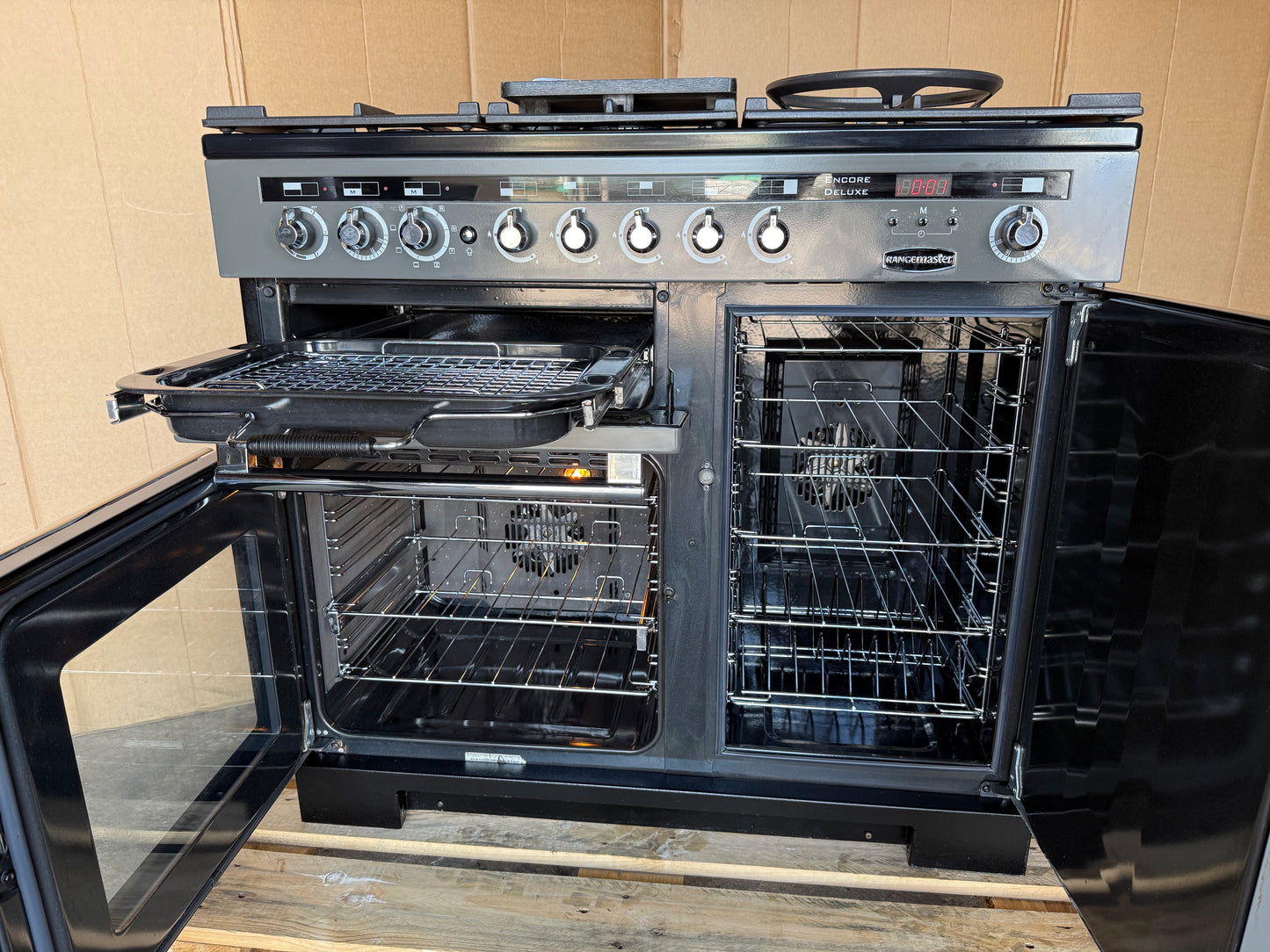 RANGEMASTER ENCORE DELUXE 100 DUAL FUEL FSD SLATE/CHROME