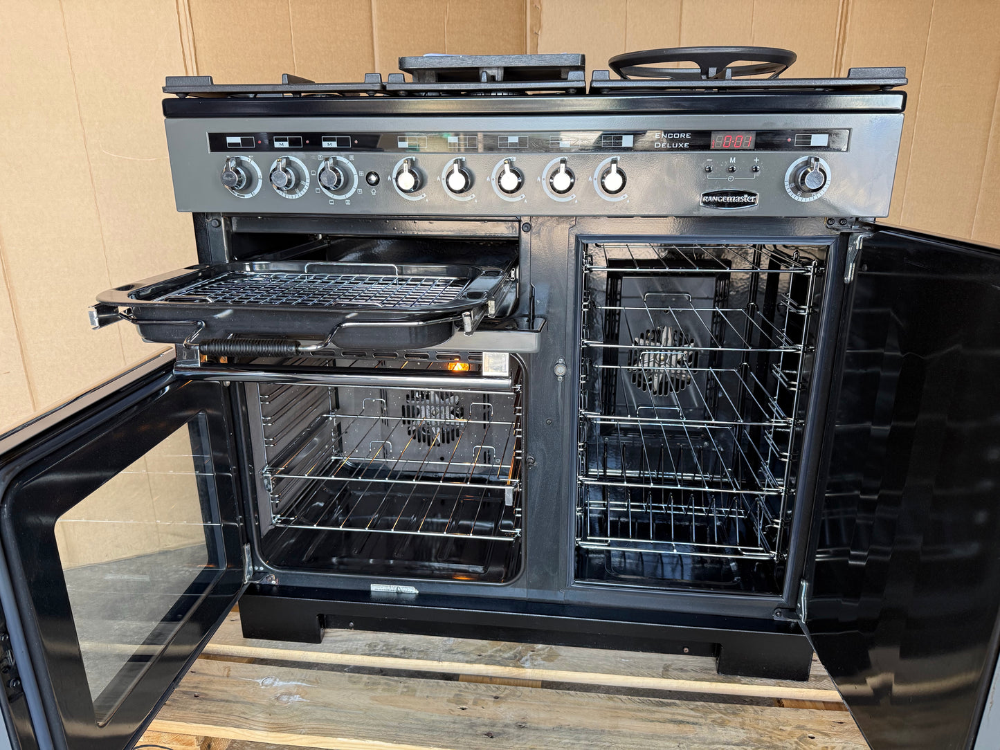 RANGEMASTER ENCORE DELUXE 100 DUAL FUEL FSD SLATE/CHROME