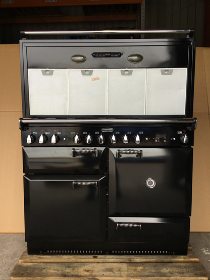 Rangemaster elan 110 Dual Fuel Black Cooker with Hood