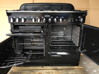 Rangemaster elan 110 Dual Fuel Black Cooker with Hood