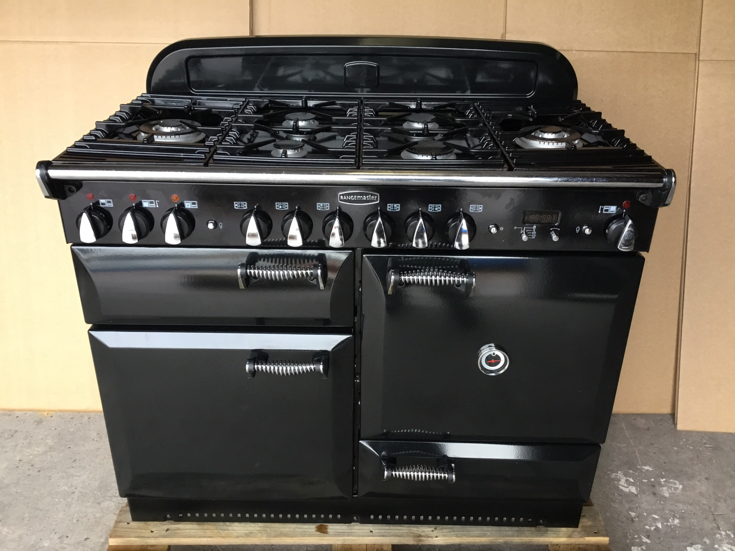 Rangemaster elan 110 Dual Fuel Black Cooker with Hood