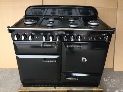 Rangemaster elan 110 Dual Fuel Black Cooker with Hood