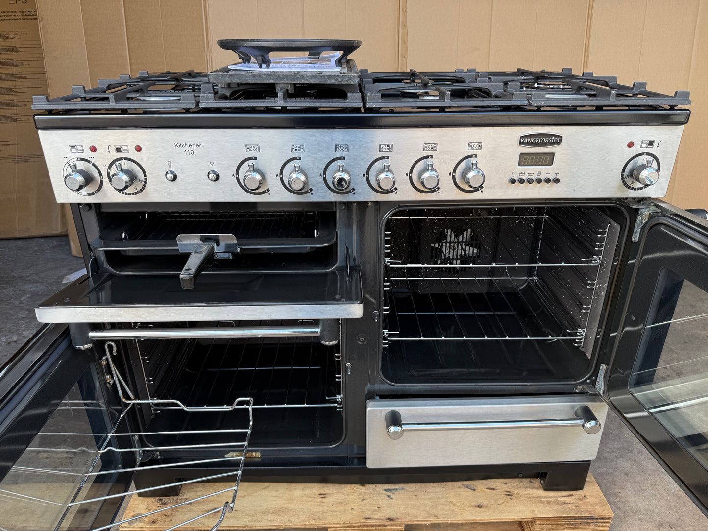 RANGEMASTER KITCHENER 110 DUAL FUEL FSD STAINLESS STEEL